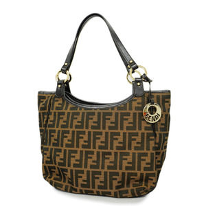 Auth Fendi Zucca Tote Bag Women's Canvas  Brown